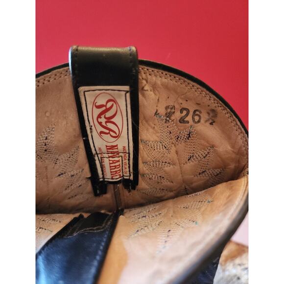 Vintage R R Navarro Snakeskin Cowboy Boots Western Men\'s 8 8.5 D main image 16